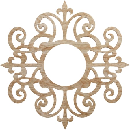Ekena Millwork Dijon Wood Fretwork Pierced Ceiling Medallion, Red Oak, 26"OD x 8 1/2"ID x 3/8"T CMWP26X26X0375DIRO